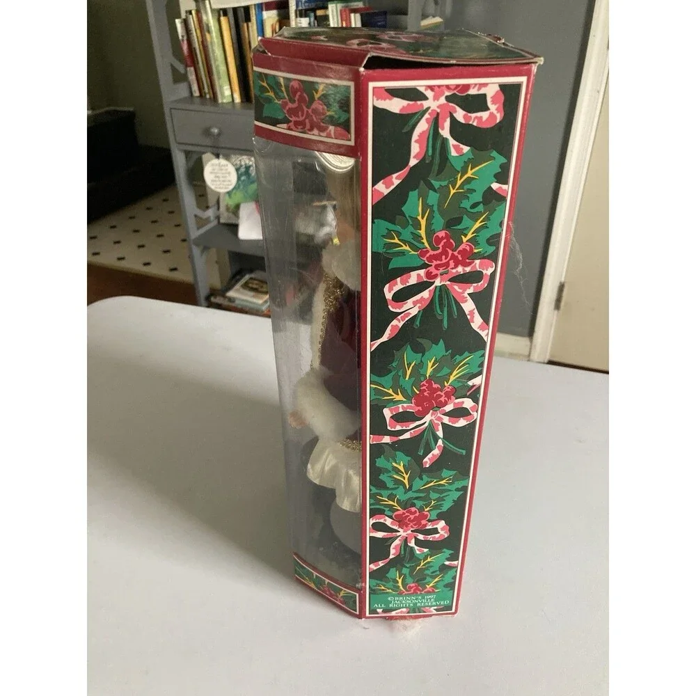 Brinn’s Porcelain Doll Blond Christmas Boxed New Comes With Stand 1997 Handmade